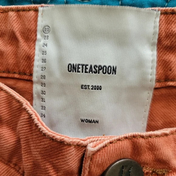 OneTeaspoon Burnt Jean Shorts -22 - Picture 2 of 9